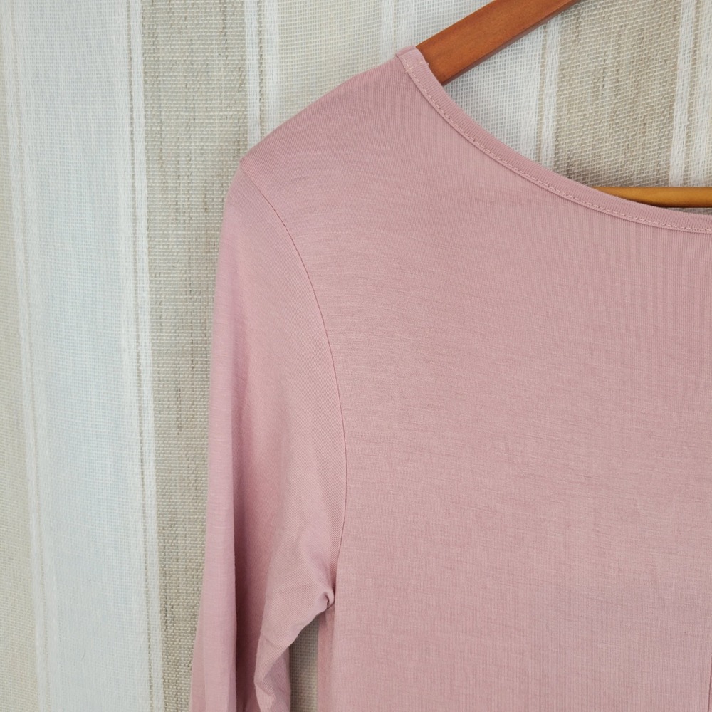 NEW PinkBlush Pink Long Sleeve Photoshoot Maternity Gown/Dress Pink Size Small‎ - Picture 10 of 11